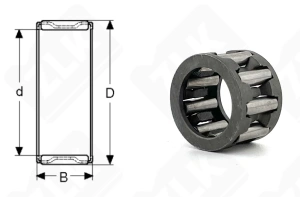 Подшипник K12x18x12 радиальный игольчатый 12-18-12 мм