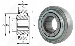 Подшипник SKE17-204 KRRB шариковый 17-47-17,7 мм