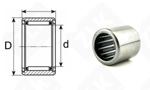 Подшипник HK1014 радиальный игольчатый 10-14-14 мм