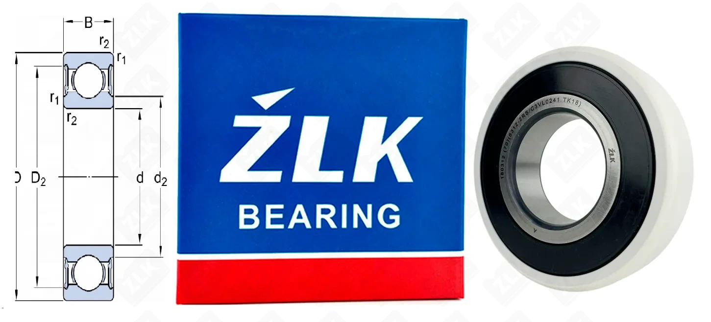 Подшипник шариковый 70-180312 (63122RSC3VL0241) 60×130×31 мм ZLK