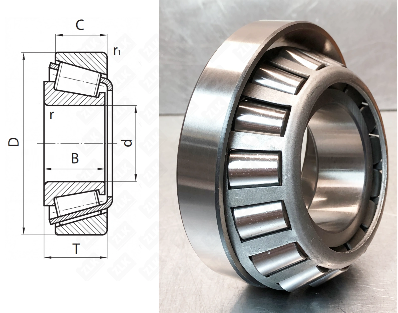 Подшипник роликовый  (HM518445/10) 88.9×152.4×39.68 мм Timken оригинал