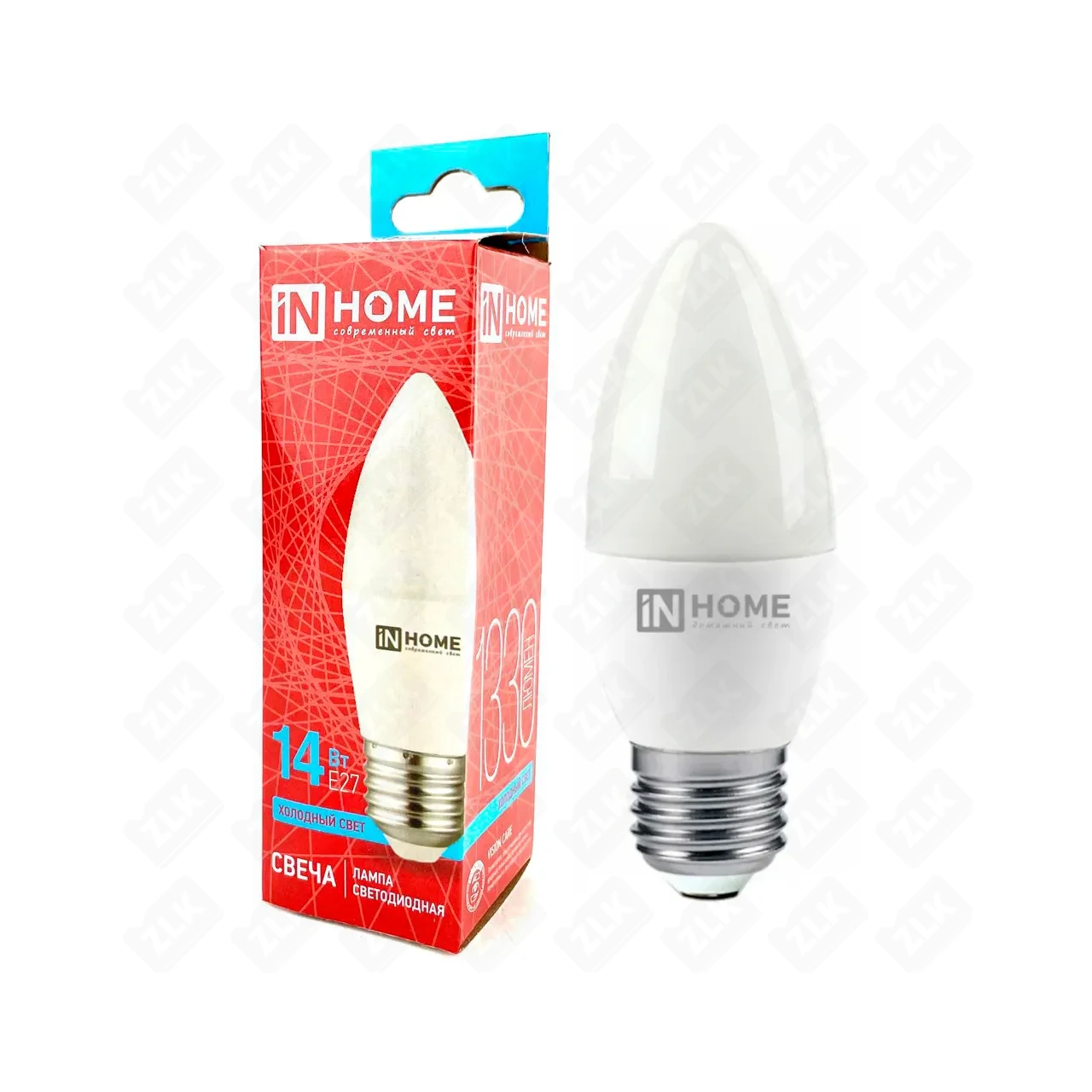 Лампа светодиодная LED-СВЕЧА-VC 14Вт E27 6500К IN HOME