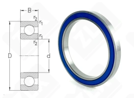 Подшипник 1000810 2RS (618102RS,68102RS) радиальный шариковый 50-65-7 мм
