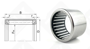 Подшипник HK4538 радиальный игольчатый 45-55-38 мм
