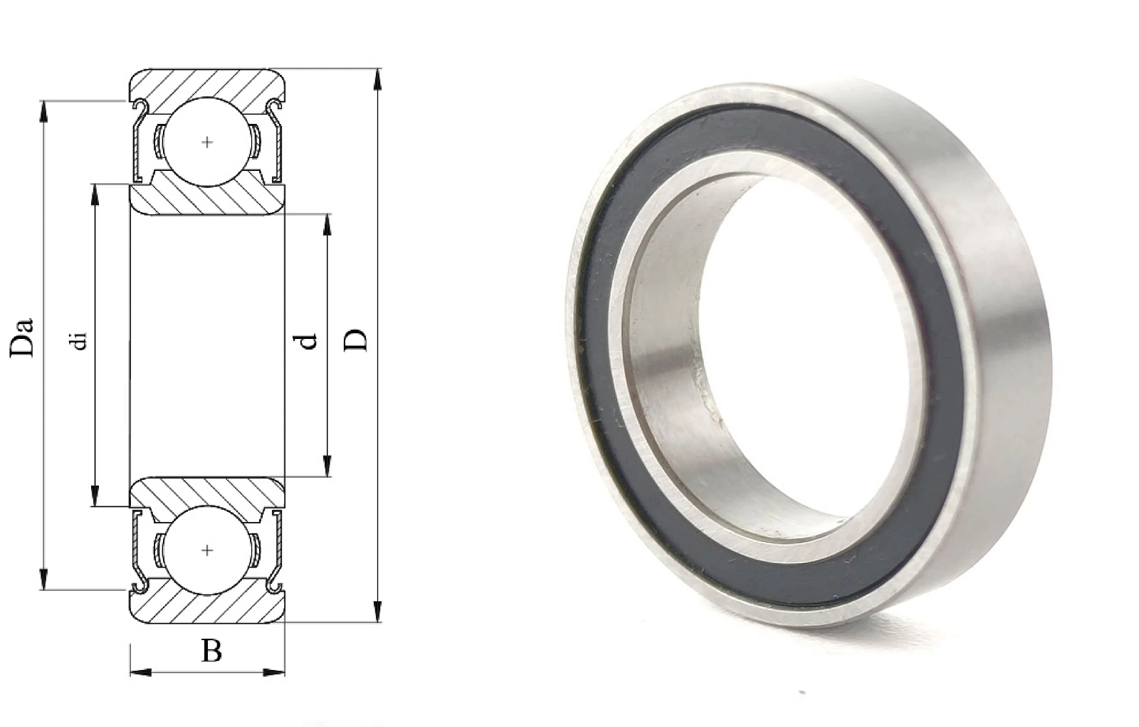 Подшипник шариковый 1000701 (F67012RS, F617012RS) 12×18×4 мм OID