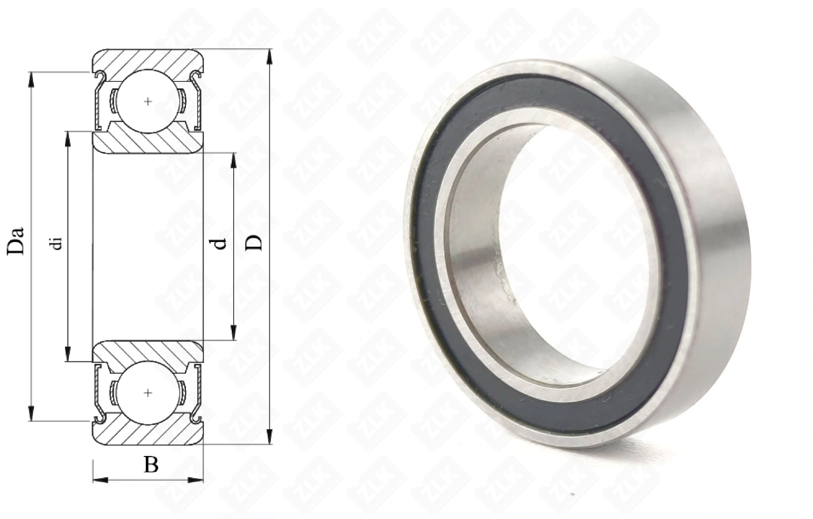 Подшипник шариковый 1000701 (F67012RS, F617012RS) 12×18×4 мм OID