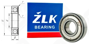 Подшипник 60203 (6203Z) радиальный шариковый 17-40-12 мм