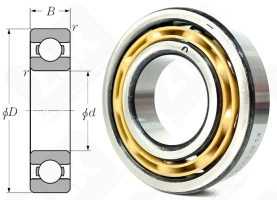 Подшипник 207 Е (6207) радиальный шариковый 35-72-17 мм