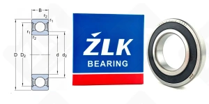 Подшипник 180212 (62122RS) радиальный шариковый 60-110-22 мм