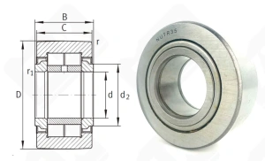 Подшипник игольчатый  (NUTR35) 35×72×28 мм