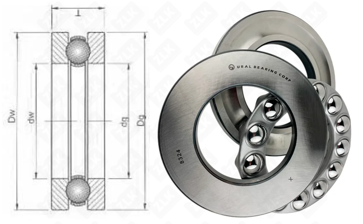 Подшипник шариковый 8324 (51324) 120×210×70 мм UBC