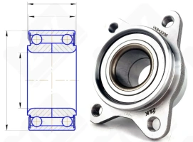 Подшипниковый ступичный узел VKBA3306 радиально-упорный шариковый 30-110-54 мм