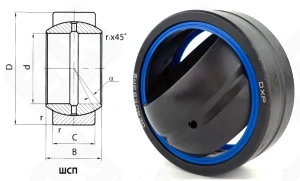 Подшипник ШСП40 (GE40ES2RS) шарнирный 40-62-28/22 мм