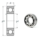 Подшипник шариковый 1000900 (6900) 10×22×10 мм Neutral