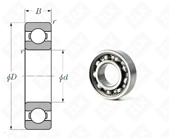 Подшипник шариковый 1000900 (6900) 10×22×10 мм Neutral