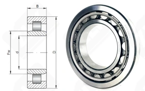 Подшипник 32226 (NU226) радиальный роликовый 130-230-40 мм