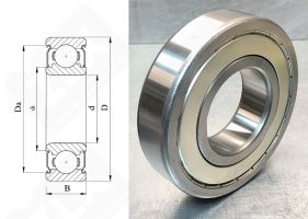 Подшипник 80311 (6311ZZ) радиальный шариковый 55-120-29 мм