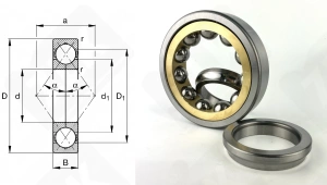 Подшипник 176311 (QJ311TVH) радиально-упорный шариковый 55-120-29 мм