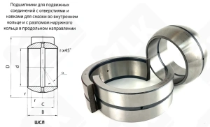 Подшипник ШСЛ100 К (GE100ES) шарнирный 100-150-55/70 мм