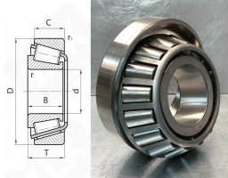 Подшипник 9185/9121 радиально-упорный роликовый конический 68,262-152,4-47,625/31,75 мм