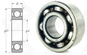 Подшипник 20703Л радиальный шариковый 17-40-14 мм