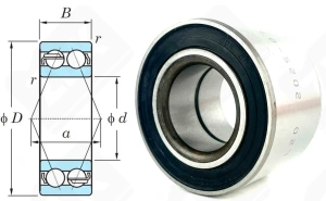 Подшипник 256706 (DAC30600037) радиально-упорный шариковый 30-60-37 мм