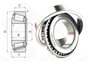 Подшипник TR080702J/1D радиально-упорный роликовый конический 38-72-18 мм