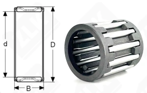 Подшипник K16x21x22,5 радиальный игольчатый 16-21-22,5 мм