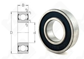 Подшипник 180103 (60032RS) радиальный шариковый 17-35-10 мм