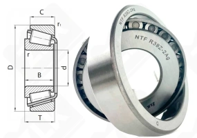 Подшипник NTF R39Z-2Ag радиально-упорный роликовый конический 39,688-90-26 мм