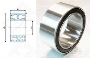 Подшипник 40BD45T12DDUCG21 радиально-упорный шариковый 40-57-24 мм