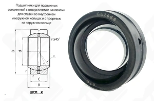 Подшипник ШСП20 (GE20ES) шарнирный 20-35-12/16 мм