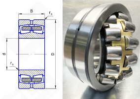 Подшипник 3652 H (22352CAW33,22352MBW33) радиальный роликовый самоустанавливающийся 260-540-165 мм