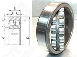 Подшипник 153508 (22208CCKC3) радиальный роликовый самоустанавливающийся 40-80-23 мм