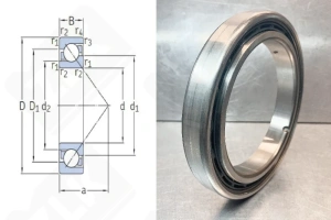 Подшипник 6Y3484 радиальный шариковый 114-158-22 мм