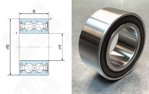 Подшипник 30BD5222T1XDD радиально-упорный шариковый 30-52-22 мм