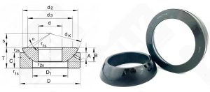 Подшипник GAC 70 S упорный шарнирный 70-110-25 мм