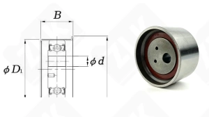Подшипник PU106018FRR1D радиальный шариковый 12-35-60 мм