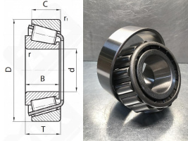 Подшипник 807813 А (LM511946/910) радиально-упорный роликовый конический 65-110-30,5 мм