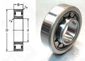 Подшипник 32305 (NU305EC3) радиальный роликовый 25-62-17 мм