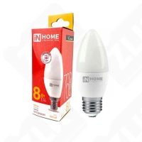 Лампа светодиодная LED-СВЕЧА-VC 8Вт свеча 3000К тепл. бел. E14 230В
