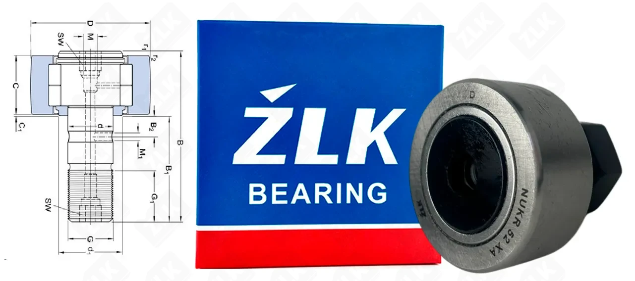 Подшипник роликовый  (NUKR52XA) 20×52×66 мм ZLK