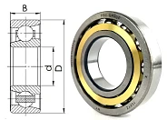 Подшипник шариковый 46208 Л (7208ACM) 40×80×18 мм Россия
