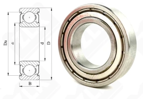 Подшипник 1000904 ZZ Ю (61904ZZ,6904ZZ) радиальный шариковый 20-37-9 мм