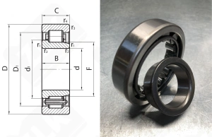 Подшипник 1042924 (NJ1924) радиальный роликовый 120-165-22 мм