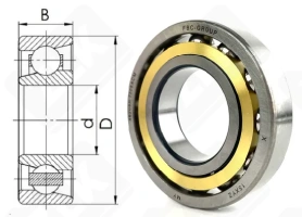 Подшипник 46208Л (7208ACM) радиально-упорный шариковый 40-80-18 мм