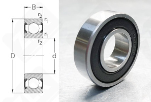 Подшипник 180102 (60022RS) радиальный шариковый 15-32-9 мм