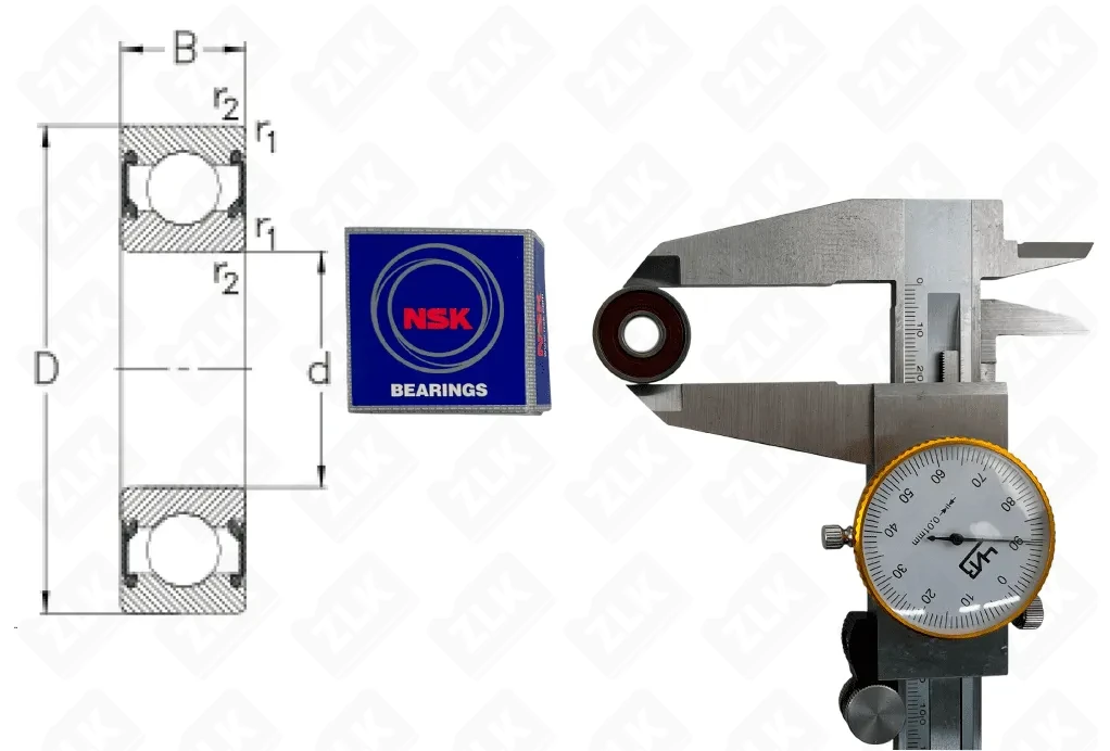 Подшипник шариковый 180018 (608DD1MC3E) 8×22×7 мм NSK оригинал