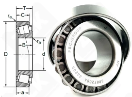 Подшипник 3007208 (33208) радиально-упорный роликовый конический 40-80-32 мм