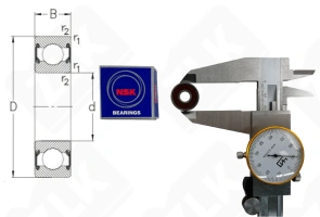 Подшипник 180018 (608DD1MC3E) радиальный шариковый 8-22-7 мм